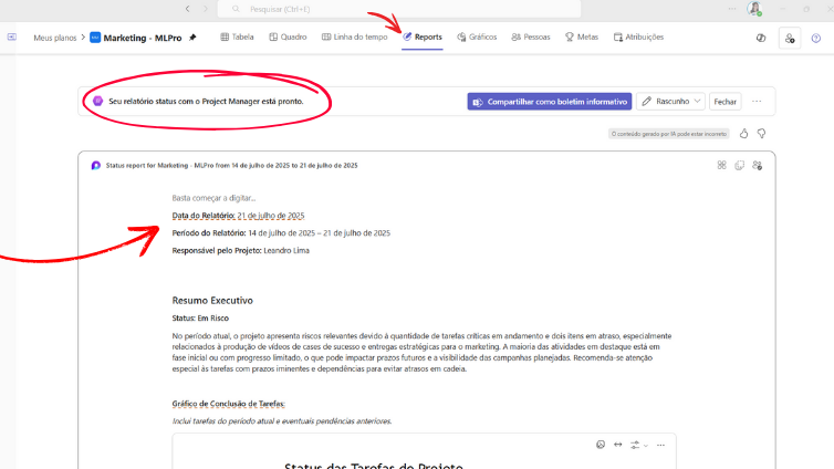 Relatório gerado pelo Project Manager Agent